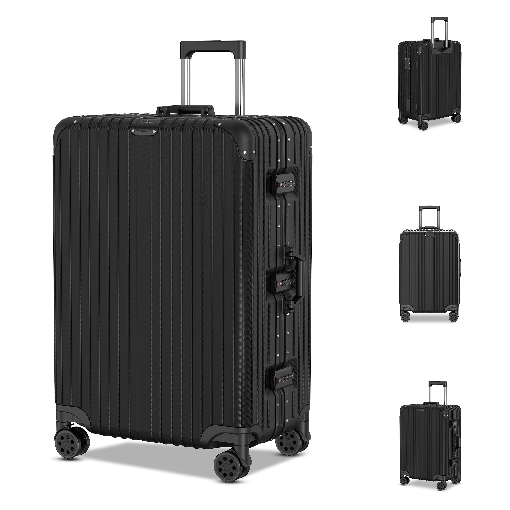 Voyagoux® AEON - Aluminum Travel Case - Black | 114L, Large (L)