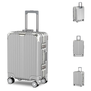 Voyagoux® AEON - Aluminum Travel Case - Silver | 42L, Small (S)