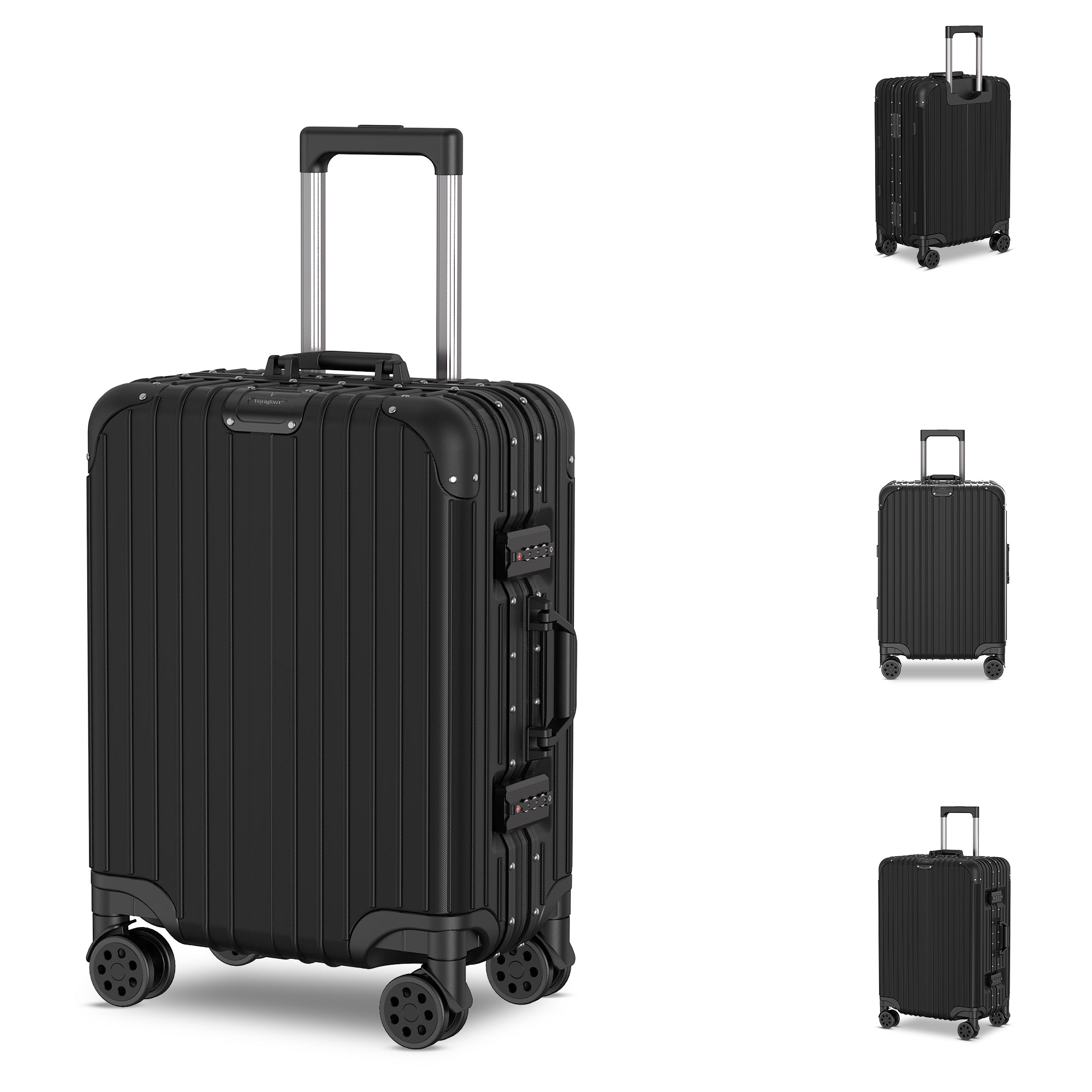 Voyagoux® AEON - Aluminum Travel Case - Black | 42L, Small (S)