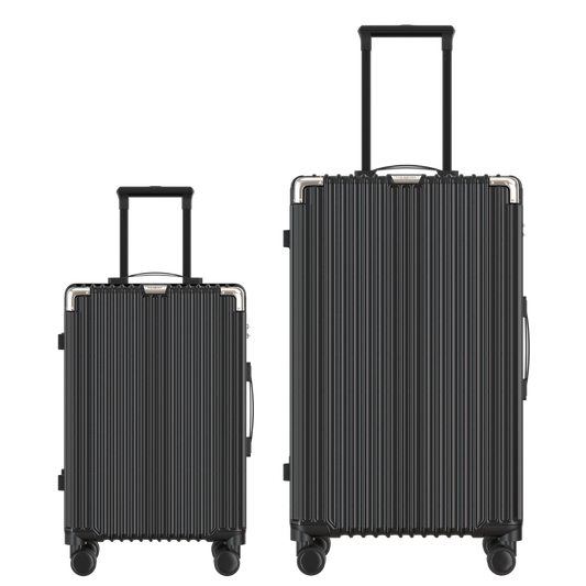 VOYAGOUX - CLASSIC - Sustainable Travel Suitcase Set 2 pieces - Black - S / L