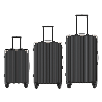 VOYAGOUX - CLASSIC - 3-piece Durable Travel Suitcase Set - Black - S / M / L