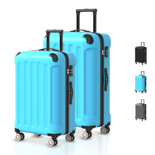 VOYAGOUX - Durable ABS Travel Suitcase Set 2 Piece - Light Blue - M / S