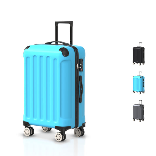 VOYAGOUX - Durable ABS Travel Suitcase - Trolley - Light Blue - 115L, Large (L)