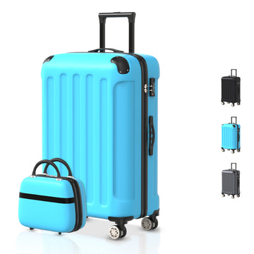 VOYAGOUX - Durable ABS Travel Suitcase Set 2 Pieces - Light Blue - XS / M