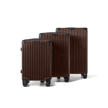 Kofferset 3 delig Bruin | S / M / L