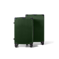 Kofferset 2 delig Olijfgroen | M / L