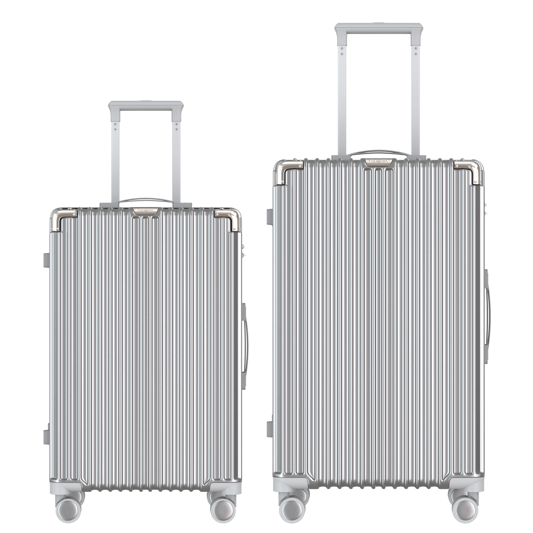 VOYAGOUX - CLASSIC - Sustainable Travel Suitcase Set 2 pieces - Silver - M / L