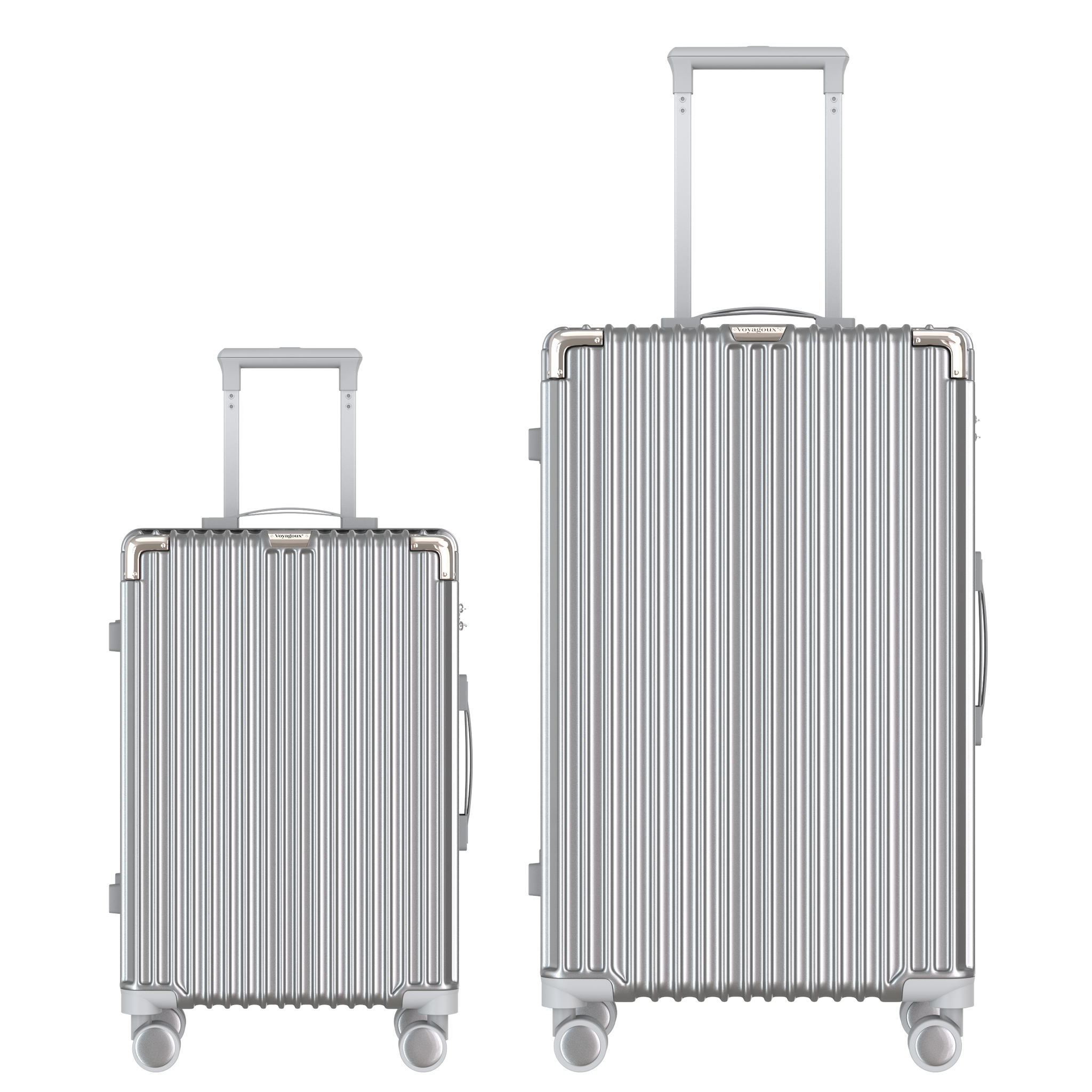 VOYAGOUX - CLASSIC - Sustainable Travel Suitcase Set 2 pieces - Silver - S / L