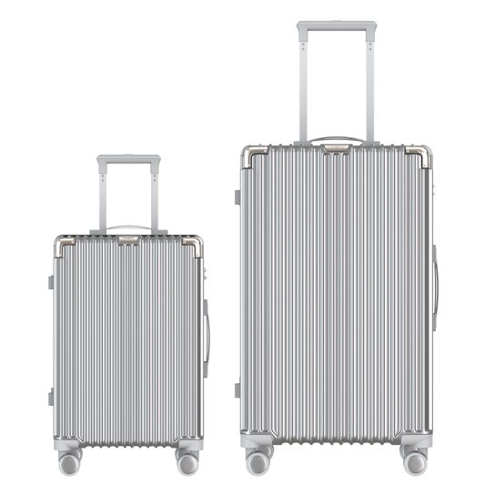 VOYAGOUX - CLASSIC - Sustainable Travel Suitcase Set 2 pieces - Silver - S / L