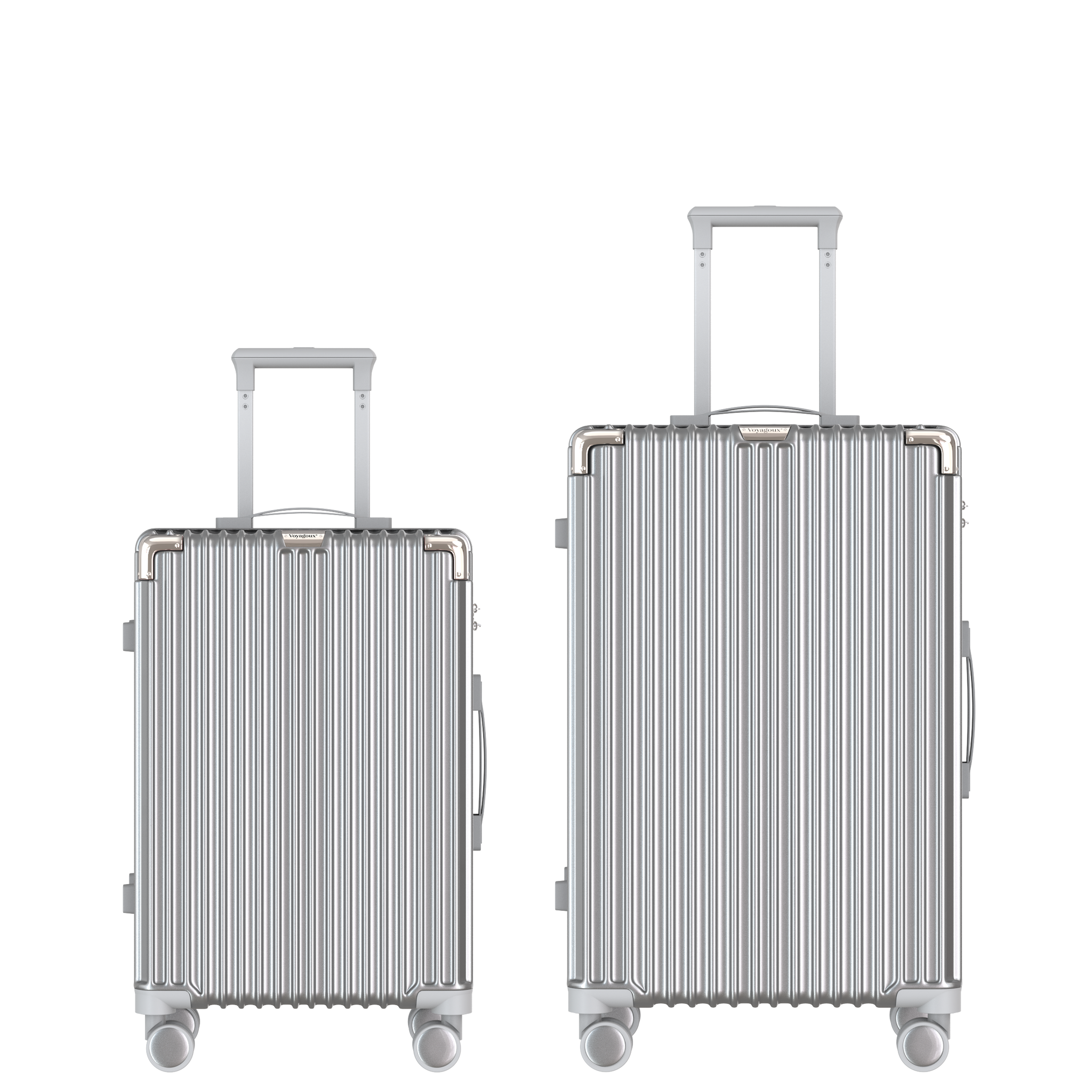 VOYAGOUX - CLASSIC - Sustainable Travel Suitcase Set 2 pieces - Silver - S / M