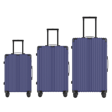 VOYAGOUX - CLASSIC - 3-piece Sustainable Travel Suitcase Set - Dark Blue - S / M / L