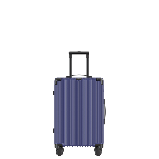 Voyagoux® CLASSIC - Hand Luggage - Sustainable Travel Suitcase - Dark Blue | 39L, Small (S)