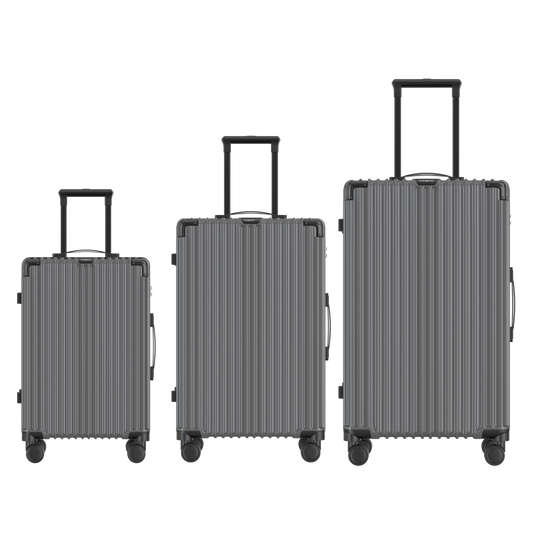 VOYAGOUX - CLASSIC - 3-piece Durable Travel Suitcase Set - Dark Gray - S / M / L 