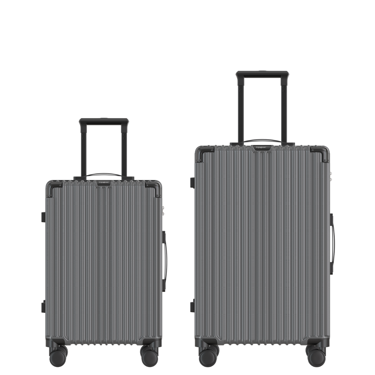 VOYAGOUX - CLASSIC - 2-piece Durable Travel Suitcase Set - Dark Gray - S / M 