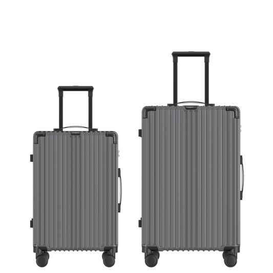 VOYAGOUX - CLASSIC - 2-piece Durable Travel Suitcase Set - Dark Gray - S / M 