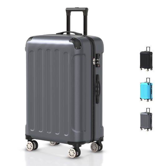 VOYAGOUX - Duurzame ABS Reiskoffer - Trolley - Donkergrijs - 72L, Medium (M)