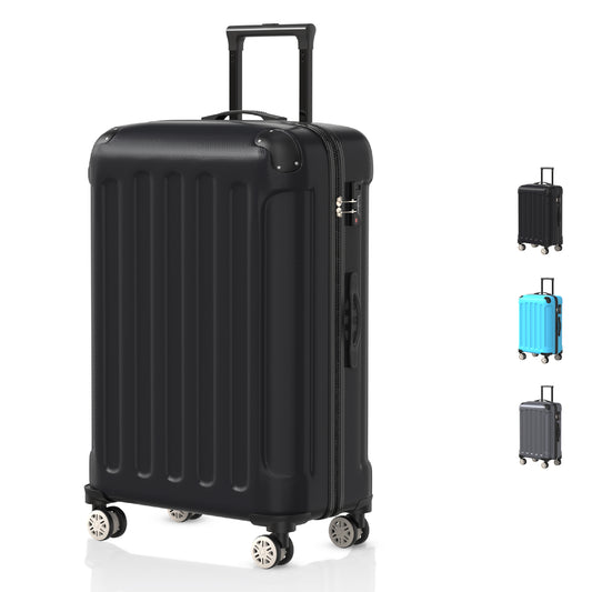 VOYAGOUX - Durable ABS Travel Suitcase - Black - 35L, Small (S)