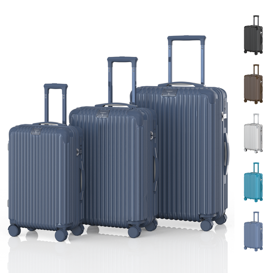 Voyagoux® ESSENTIALS - 3-piece Stylish Travel Suitcase Set - Nardo Gray | S/M/L 