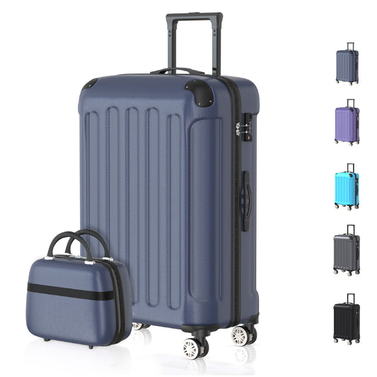 VOYAGOUX - Sustainable ABS Travel Suitcase Set 2 pieces - Dark Blue - XS / L