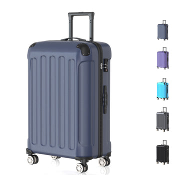 VOYAGOUX - Durable ABS Travel Suitcase - Trolley - Dark Blue - 115L, Large (L)