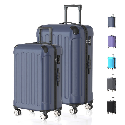 VOYAGOUX - Durable ABS Travel Suitcase Set 2 pieces - Dark Blue - M / L