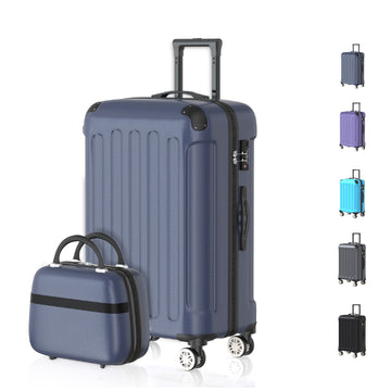 VOYAGOUX - Sustainable ABS Travel Suitcase Set 2 pieces - Dark Blue - XS / M