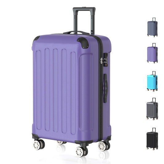 VOYAGOUX - Durable ABS Travel Suitcase - Trolley - Purple - 72L, Medium (M)