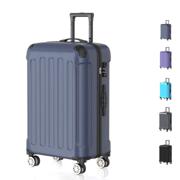 VOYAGOUX - Durable ABS Travel Suitcase - Trolley - Dark Blue - 72L, Medium (M)