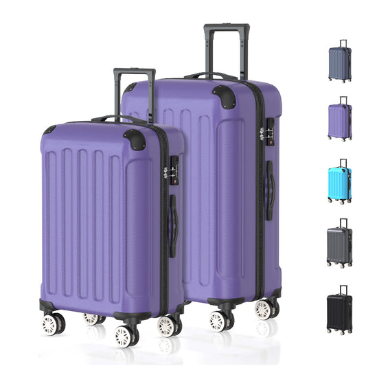 VOYAGOUX - Durable ABS Travel Suitcase Set 2 pieces - Purple - M / L