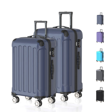 VOYAGOUX - Durable ABS Travel Suitcase Set 2 pieces - Dark Blue - M / S