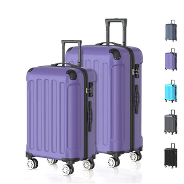 VOYAGOUX - Durable ABS Travel Suitcase Set 2 pieces - Purple - M / S