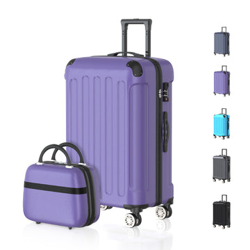 VOYAGOUX - Durable ABS Travel Suitcase Set 2 pieces - Purple - XS / M