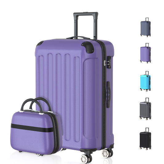 VOYAGOUX - Durable ABS Travel Suitcase Set 2 pieces - Purple - XS / L