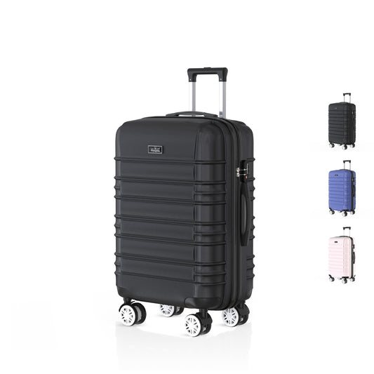 Voyagoux® AVALON - Handbagage Reiskoffer - 39L - Koffers - Reiskoffer met wielen -Zwart - TSA Slot