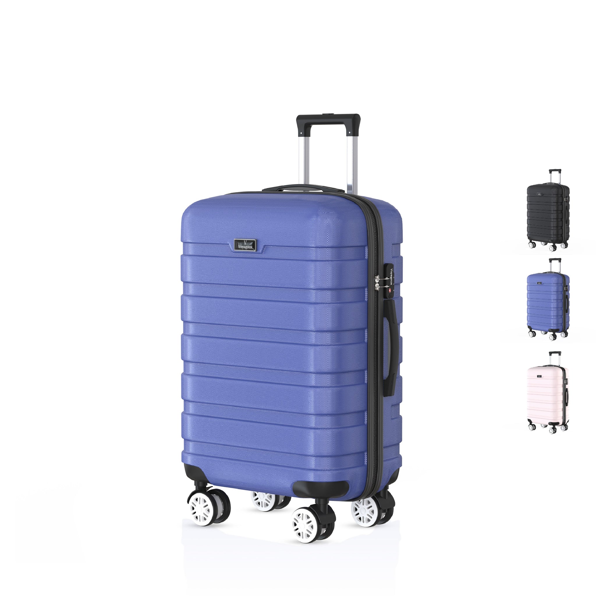 Voyagoux® REVELATION - Travel suitcase Large - 113L - Suitcases - Travel suitcase with wheels - Blue - TSA Lock 