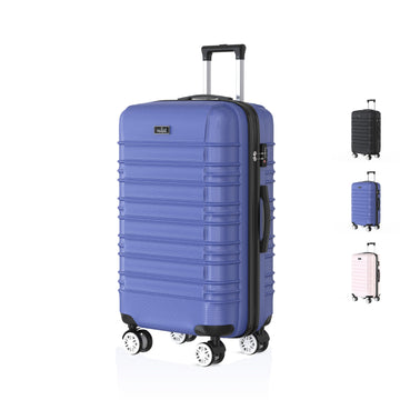 Voyagoux® AVALON - Reiskoffer Medium - 71L - Koffers - Reiskoffer met wielen - Blauw -TSA Slot