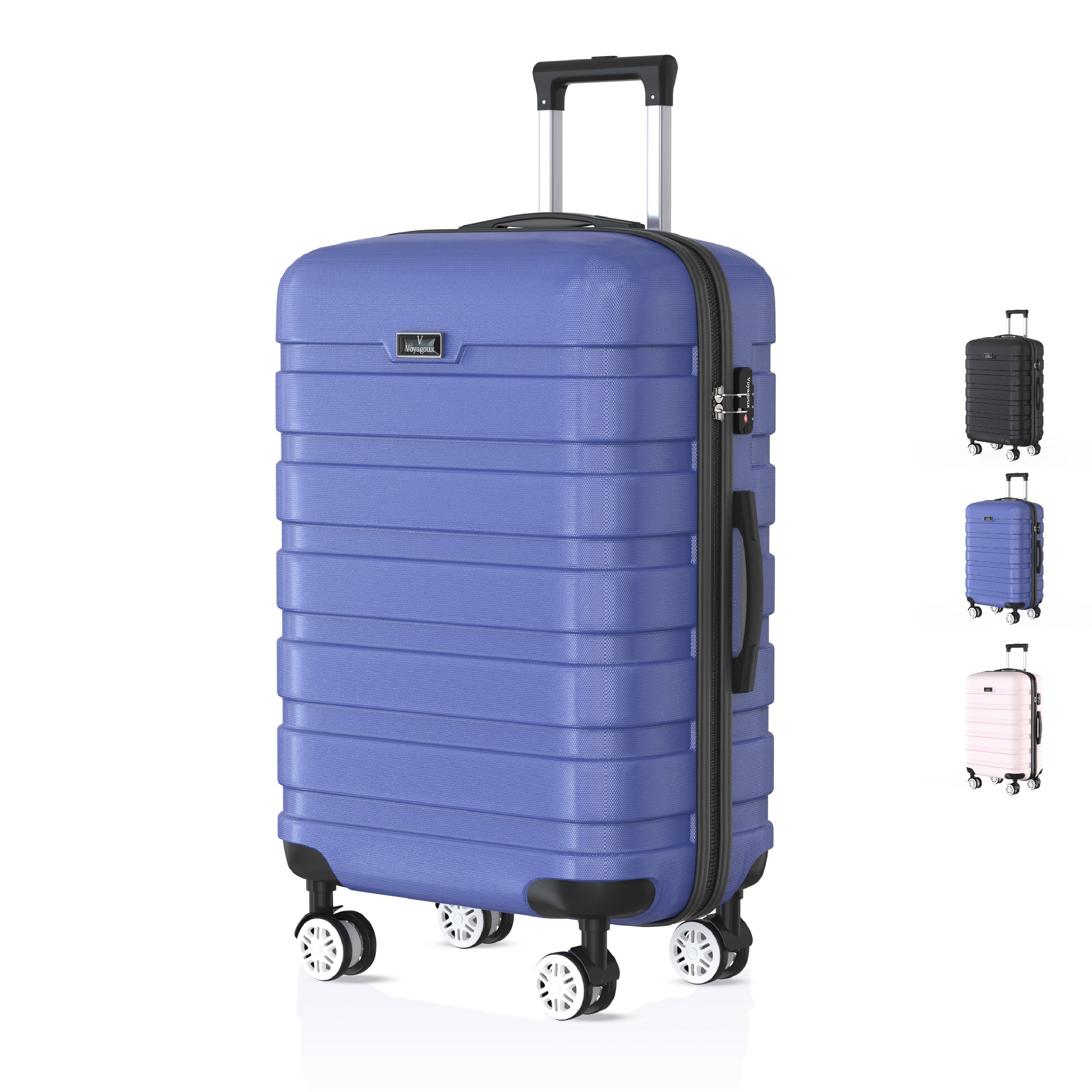 Voyagoux® REVELATION - Handbagage Reiskoffer - 39L - Koffers - Reiskoffer met wielen -Blauw - TSA Slot