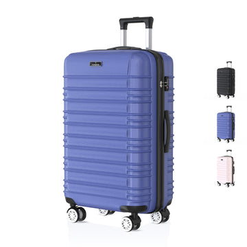 Voyagoux® AVALON - Travel suitcase Large - 113L - Suitcases - Travel suitcase with wheels - Blue -TSA Lock 