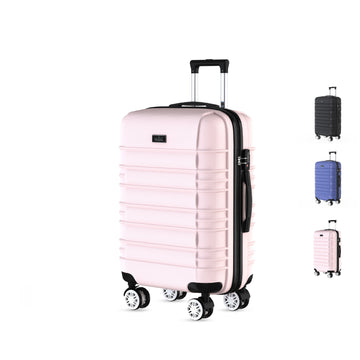 Voyagoux® AVALON - Handbagage Reiskoffer - 39L - Koffers - Reiskoffer met wielen -Lichtroze - TSA Slot