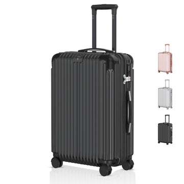 Voyagoux® ESSENTIALS - Stijlvolle Reiskoffer - Zwart | 72L, Medium (M)