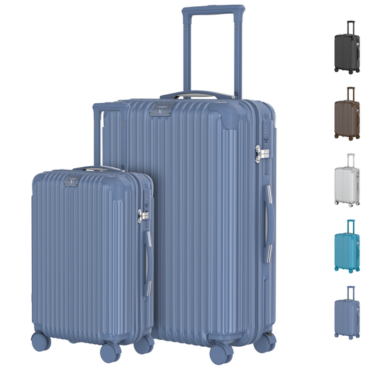 Voyagoux® ESSENTIALS - 2-piece Stylish Travel Suitcase Set - Nardo Gray | S/L 