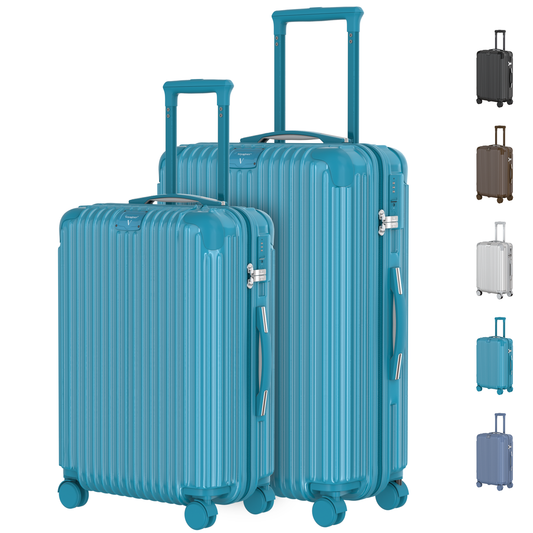 Voyagoux® ESSENTIALS - 2-piece Stylish Travel Suitcase Set - Light Blue | M/L 