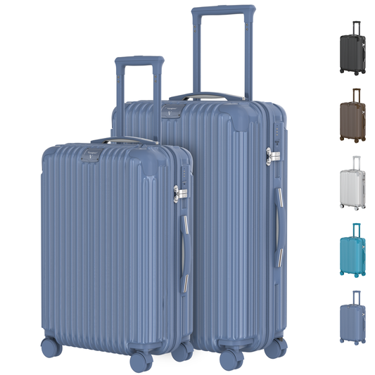 Voyagoux® ESSENTIALS - 2-piece Stylish Travel Suitcase Set - Nardo Gray | M/L 