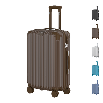 Voyagoux® ESSENTIALS - Handbagage - Stijlvolle Reiskoffer - Donkerbruin | 40L, Small (S)