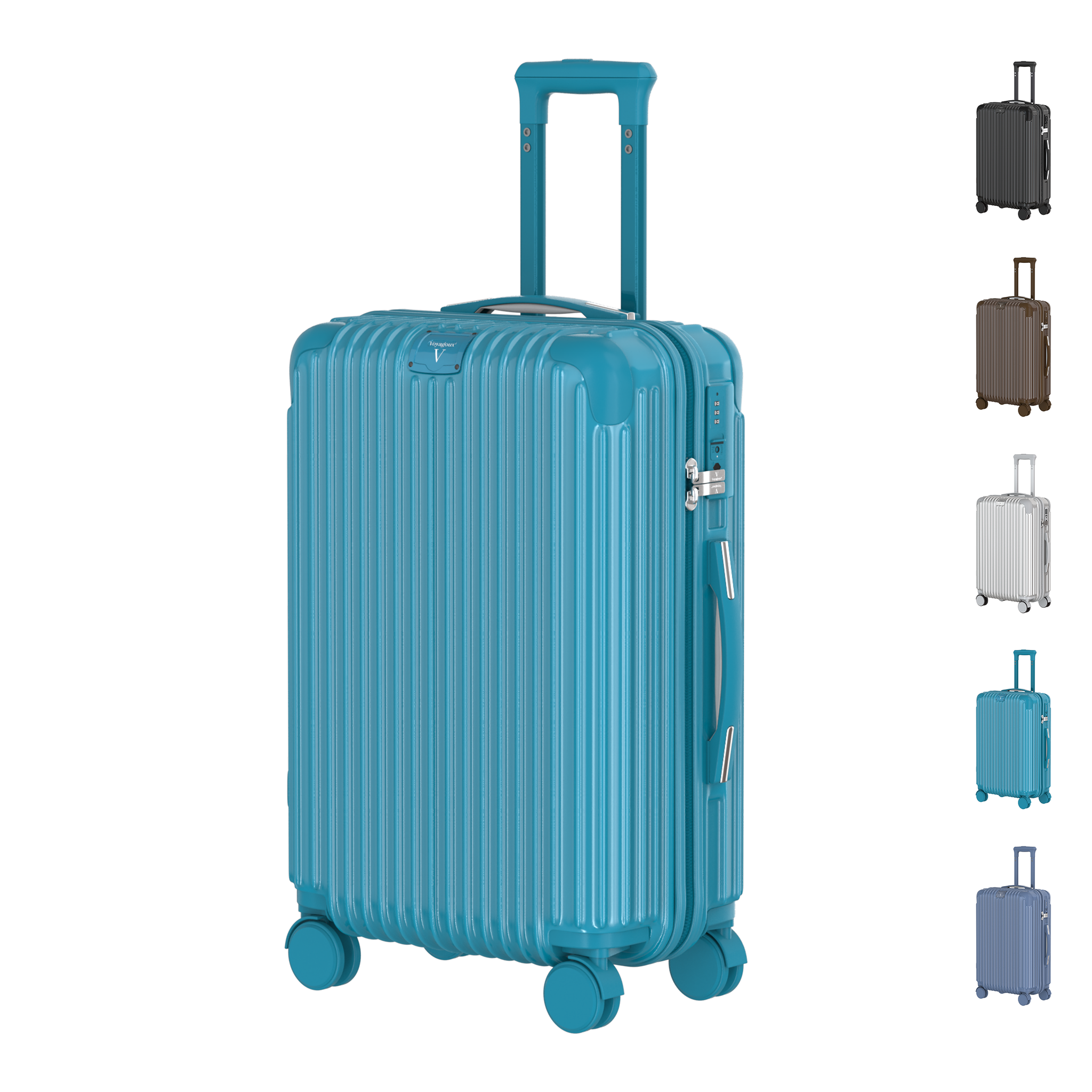 Voyagoux® ESSENTIALS - Handbagage - Stijlvolle Reiskoffer - Lichtblauw | 40L, Small (S)