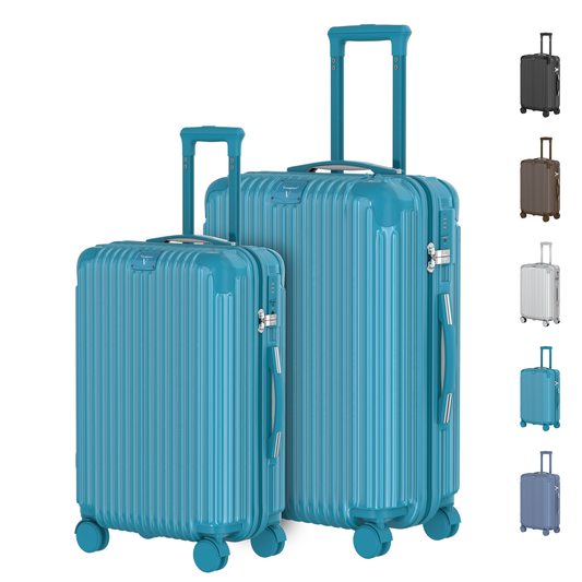 Voyagoux® ESSENTIALS - 2-piece Stylish Travel Suitcase Set - Light Blue | S/M 