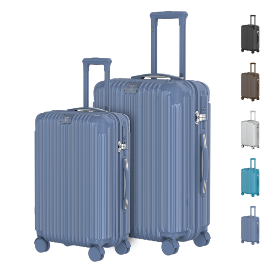 Voyagoux® ESSENTIALS - 2-piece Stylish Travel Suitcase Set - Nardo Gray | S/M 