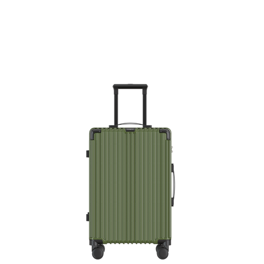 Voyagoux® CLASSIC - Hand Luggage - Sustainable Travel Suitcase - Olive Green | 39L, Small (S)