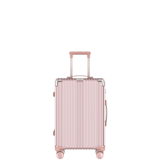 Voyagoux® CLASSIC - Hand Luggage - Sustainable Travel Suitcase - Rose Gold | 39L, Small (S)