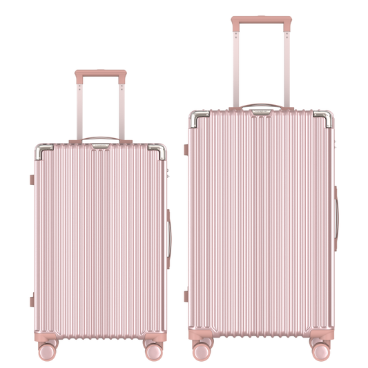 VOYAGOUX - CLASSIC - Sustainable Travel Suitcase Set 2 pieces - Rose Gold - M / L